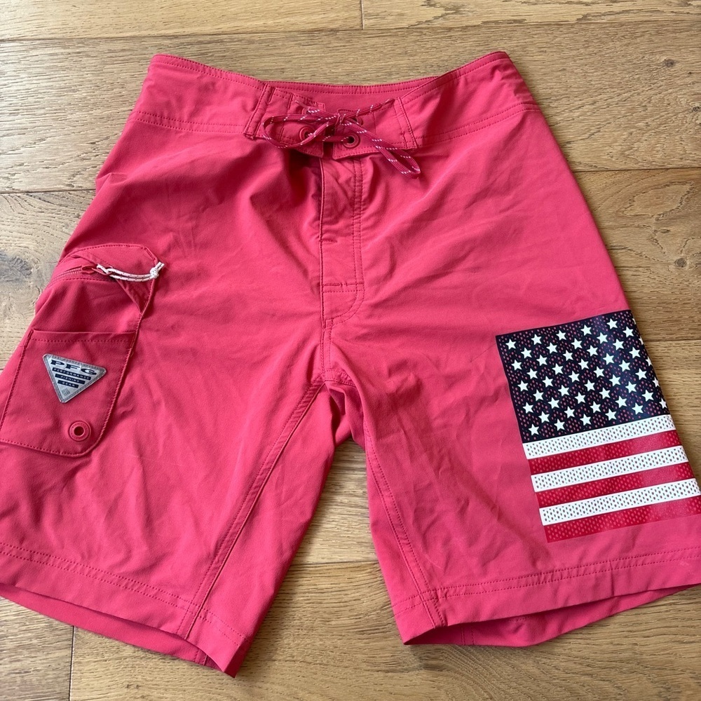 Columbia american flag usa swim trunks mens 30